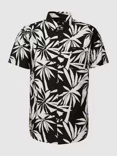 Koszule męskie - Koszula casualowa z kwiatowym wzorem na całej powierzchni - grafika 1
