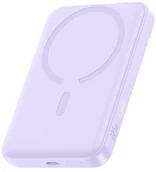 Powerbanki - Powerbank Baseus Powerbank indukcyjny 10000mAh 22.5W MagSafe z kablem USB-C 20V/3A 0.3m - fioletowy Powerbank indukcyjny 10000mAh 22.5W MagSafe z kablem USB-C 20V/3A 0.3m - fioletowy - miniaturka - grafika 1