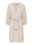 Sukienki - VERO MODA Women's VMPYE 3/4 ABK Dress WVN BTQ GA sukienka, Whitecap Gray, XS, whitecap gray, XS - miniaturka - grafika 1