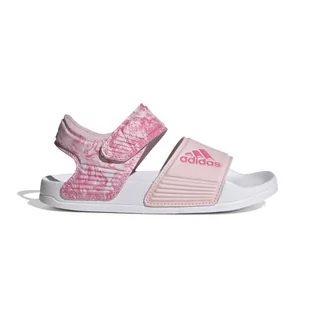 Buty dla dziewczynek - Sandały dziecięce adidas ADILETTE różowe ID2624 - grafika 1