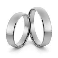 Obrączki ślubne - Obrączki ślubne palladowe klasyczne zaokrąglone 4.5 mm - Pd-1 - miniaturka - grafika 1