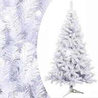 Choinki - GĘSTE DRZEWKO ŚWIĄTECZNE BIAŁA CHOINKA SZTUCZNA JODŁA ŚWIERK STOJAK 150 CM - miniaturka - grafika 1
