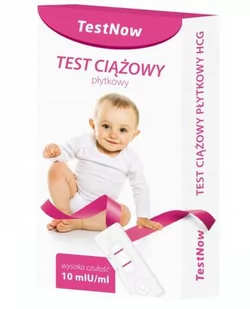 Medimes Test ciążowy hCG płytkowy TestNow 1 sztuka 9100419 - Testy ciążowe i diagnostyczne - miniaturka - grafika 1