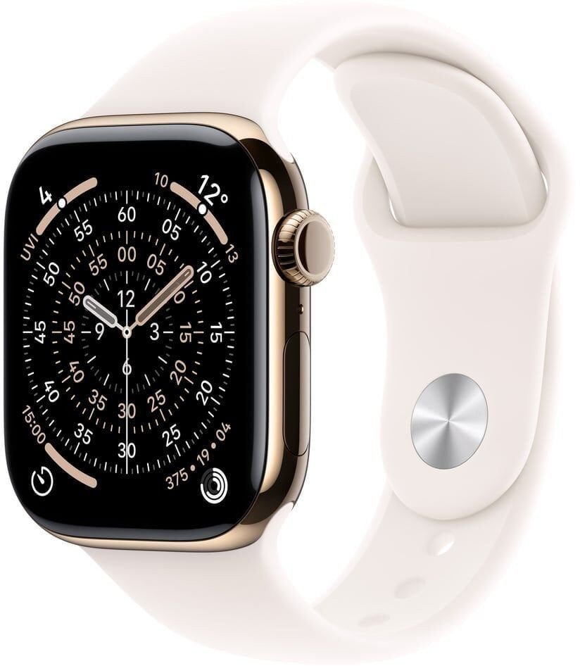 Apple Watch 11 GPS + Cellular 42mm Złoty Tytan Pasek S/M Różowy