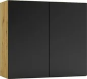 Szafki kuchenne - Stolkar Szafka kuchenna wisząca ISABEL W80 czarny mat/dąb artisan STOLKAR - miniaturka - grafika 1