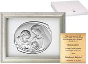 Ikony i obrazy sakralne - Murrano Obrazek Srebrny Święta Rodzina Prezent GRAWER OBR-261 - miniaturka - grafika 1