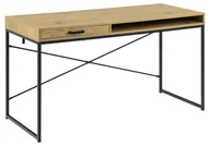 Biurka - Biurko w dekorze dzikiego dębu Actona Seaford, 58x140 cm - miniaturka - grafika 1