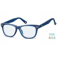 Okulary korekcyjne, oprawki, szkła - Dziecięce okulary z Filtrem Niebieskim do komputera zerówki Nerdy KBLF1B Granatowe - miniaturka - grafika 1