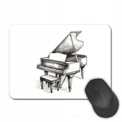 Podkładki pod mysz - PODKŁADKA POD MYSZ FORTEPIAN pianino PREZENT DLA miłośnika muzyki URODZINY - miniaturka - grafika 1
