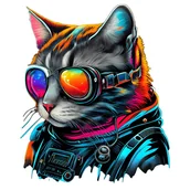 Pasmanteria - Naprasowanka Kot, Smieszny, Sztuka, Modna 10 - miniaturka - grafika 1