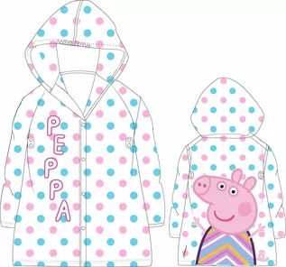 Kurtki i płaszcze dla dziewczynek - Płaszcz przeciwdeszczowy Peppa Pig Świnka Peppa Transparentny - grafika 1