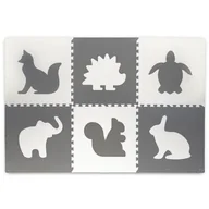 Maty piankowe - Ricokids Duża mata piankowa, puzzle, zwierzątka białe i szare 6 szt. 7490 - miniaturka - grafika 1