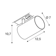Lampy pozostałe - SLV Asto Tube GU10 spot do szyny 1-fazowej biały - miniaturka - grafika 1