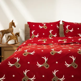 Homla Reindeer Pościel Z Mikrofibry W Renifery 140X200 Cm +1*50X60 Cm - Pościel - miniaturka - grafika 1