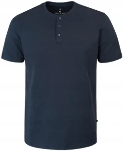 T-SHIRT Męski Koszulka w Serek GRANATOWA Bawełniana WIZARD M Pako Jeans - Koszulki męskie - miniaturka - grafika 1