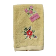 Ręczniki - Ręcznik wiosenny z haftem 50 x 30 cm żółty - miniaturka - grafika 1