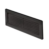 Kratki wentylacyjne - Osłona kanału płaskiego 60 x 204 czarna - miniaturka - grafika 1