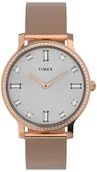 Zegarki damskie - Zegarek Timex TW2W19200 Transcend 34mm Mesh - - miniaturka - grafika 1