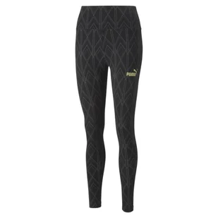 Legginsy damskie Puma Power Deco Glam czarne 67175901-S - Legginsy - miniaturka - grafika 1