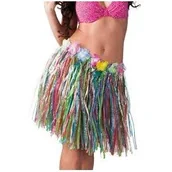 Stroje karnawałowe - Spódniczka hawajska wielokolorowa 45cm - Godan - miniaturka - grafika 1