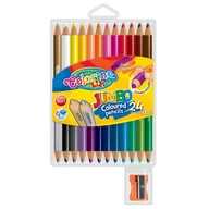 Przybory szkolne - Colorino Kredki ołówkowe okrągłe dwustronne 12 sztuk 24 kolory Patio - miniaturka - grafika 1