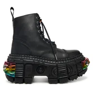 Glany damskie - Glany NEW ROCK M-WALL083CCT-S8 Czarny - miniaturka - grafika 1
