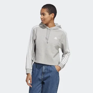 Bluza Kobieta Adidas 3S Ft Cr szary - Bluzy sportowe damskie - miniaturka - grafika 1