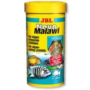 Pokarm dla ryb - JBL Wyściółka dla żywiących się algami okoni kolorowych, płatków, NovoMalawi, 250 ml - miniaturka - grafika 1