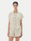 Koszule damskie - Vero Moda Koszula Thea 10333794 Beżowy Loose Fit - miniaturka - grafika 1