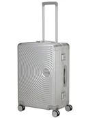 Walizki - Walizka średnia American Tourister Soundbox Alu - silver - miniaturka - grafika 1