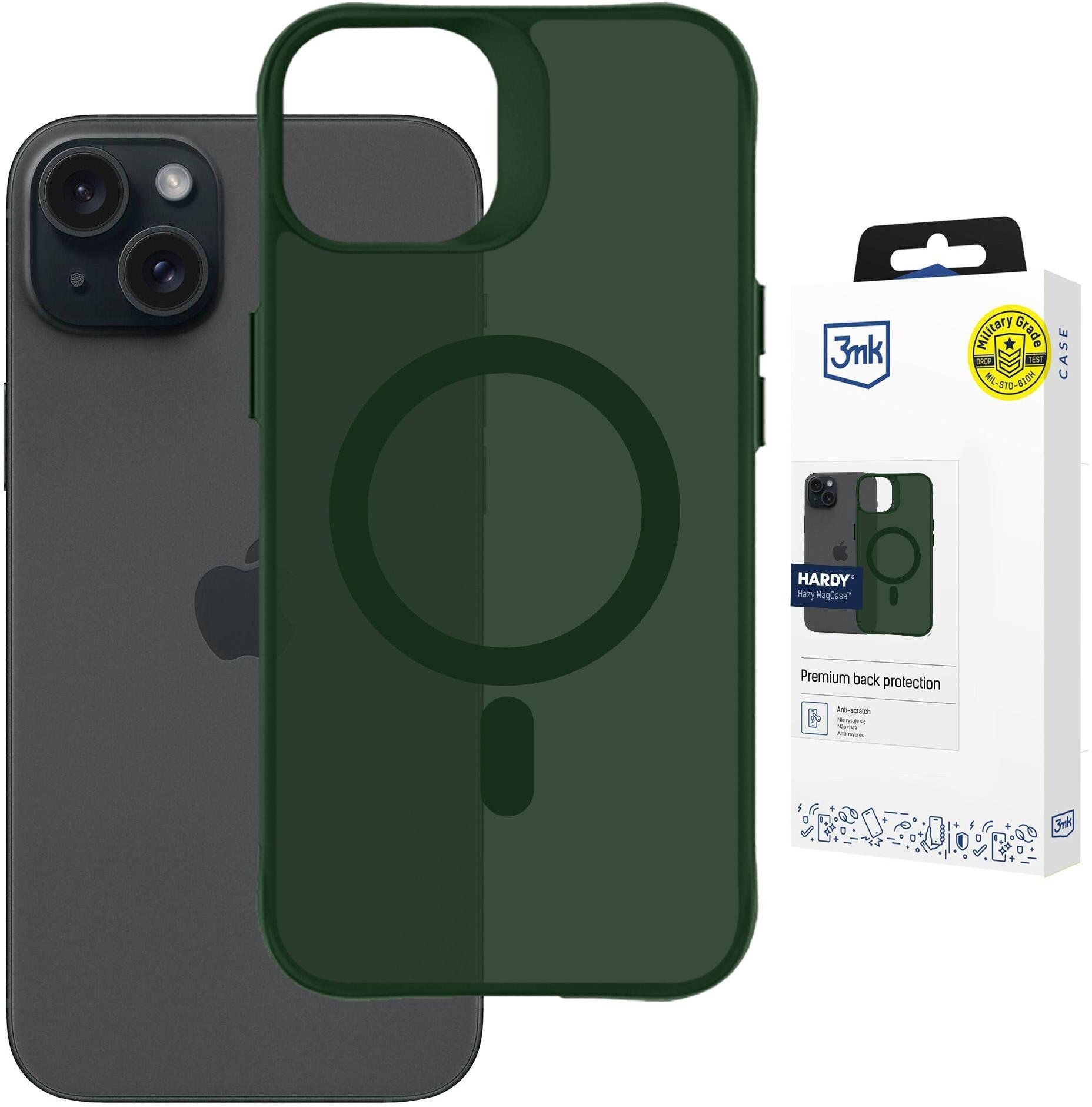 3MK Apple iPhone 15 - 3mk Hardy Hazy MagCase Green