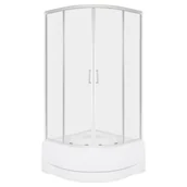 Kabiny prysznicowe - Kabina prysznicowa z głębokim brodzikiem Aruba GL 90 CHR szkło transparentne 5 mm profile chrom KERRA - miniaturka - grafika 1