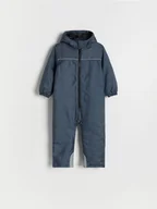 Kombinezony dla dzieci - Reserved - Ocieplany kombinezon z kaptuem - granatowy - miniaturka - grafika 1