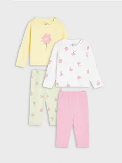 Piżamy dla dziewczynek - Sinsay - Piżamy 2 pack - żółty - grafika 1