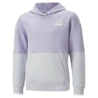 Odzież sportowa dziecięca - Bluza Sportowa Dziewczęca Puma Power Colorblock Tr - miniaturka - grafika 1
