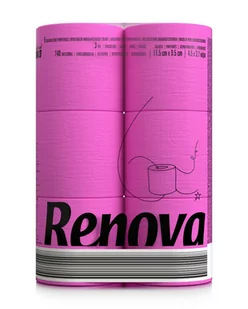Renova Papier toaletowy RENOVA, różowy, 6 szt. - Papier toaletowy - miniaturka - grafika 1