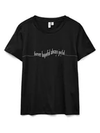 Koszulki i topy damskie - Vero Moda Koszulka w kolorze czarnym - miniaturka - grafika 1