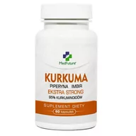 Suplementy naturalne - Medfuture Kurkuma + piperyna + imbir 95% kurkuminoidów - miniaturka - grafika 1