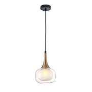 Lampy sufitowe - Konila lampa wisząca 1-punktowa czarna/mosiądz PND-99709-1-BRO-CL - miniaturka - grafika 1