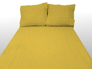 Pościel z kory 180x200 żółta słoneczna jednobarwna bawełna 100% - Pościel - miniaturka - grafika 1