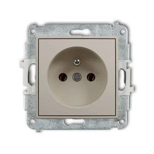 Karlik Gniazdo pojedyncze MINI - taupe - Gniazdka elektryczne - miniaturka - grafika 1