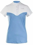 Koszulki jeździeckie - B//VERTIGO Koszulka konkursowa ALESSIE damska - biały/niebieski - miniaturka - grafika 1