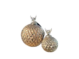 BOMBKA SZKLANA ZŁOTA 12,5 CM - Bombki - miniaturka - grafika 1