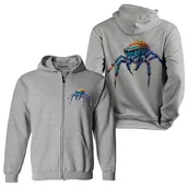 Bluzy dla dziewczynek - Bluza dziecięca rozpinana z kapturem pająk Skakun 116 5made - miniaturka - grafika 1