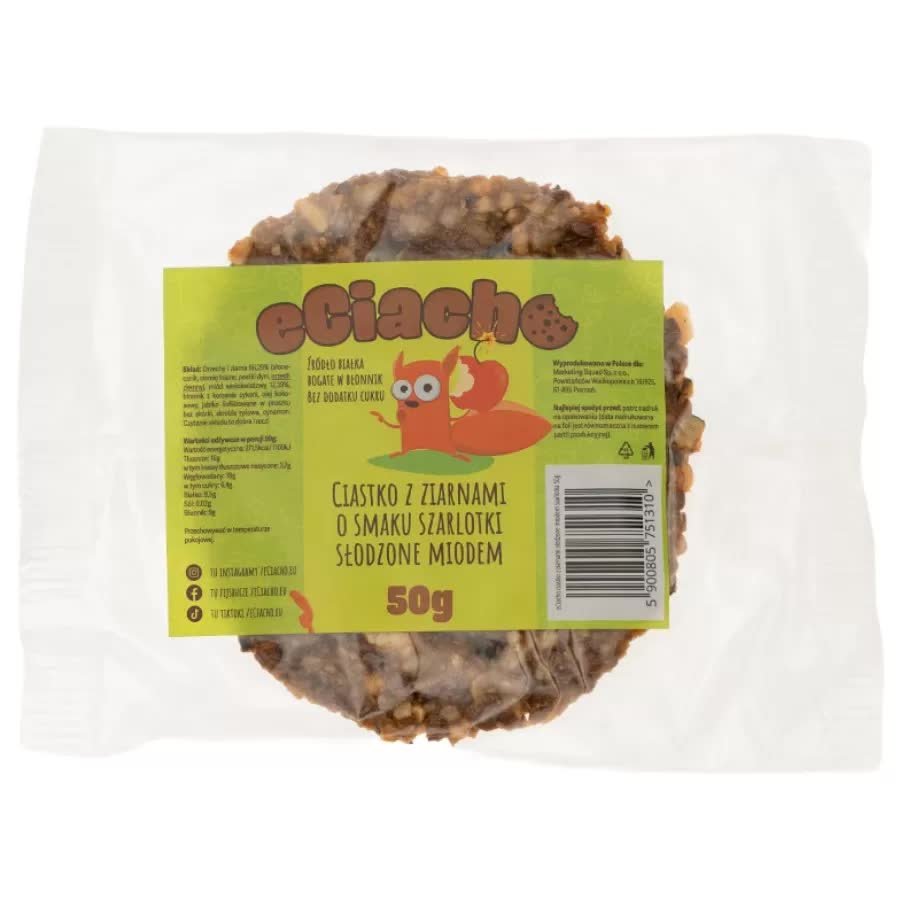 Ciastko z Ziarnami o Smaku Szarlotki Eciacho, 50g