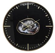 Zegary - Zegar okrągły czarno złoty 60 cm tworzywo sztuczne - miniaturka - grafika 1