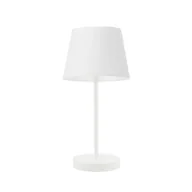 Lampy stojące - Biała lampka nocna stołowa biurkowa LED do salonu SIENA - miniaturka - grafika 1