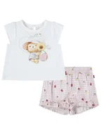 Kaftaniki dla niemowląt - Levi's Kids 2-częściowy zestaw w kolorze biało-jasnoróżowym - miniaturka - grafika 1