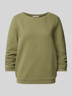 Bluzy damskie - Bluza taliowana z elastycznym, fakturowanym wzorem - miniaturka - grafika 1