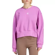 Bluzy sportowe damskie - Bluza adidas Originals Adicolor Essentials Crew Sweatshirt IR5975 - różowa - miniaturka - grafika 1